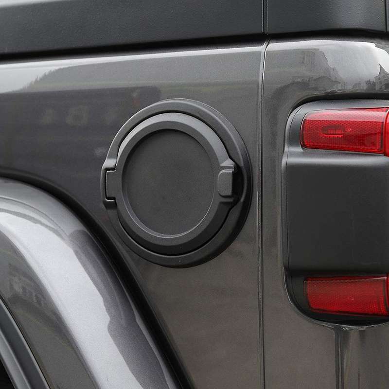 Gas Cap Cover Fuel Door for JL JLU Unlimited 2-Door 4-Door 2018 2019 2020 2021 Black