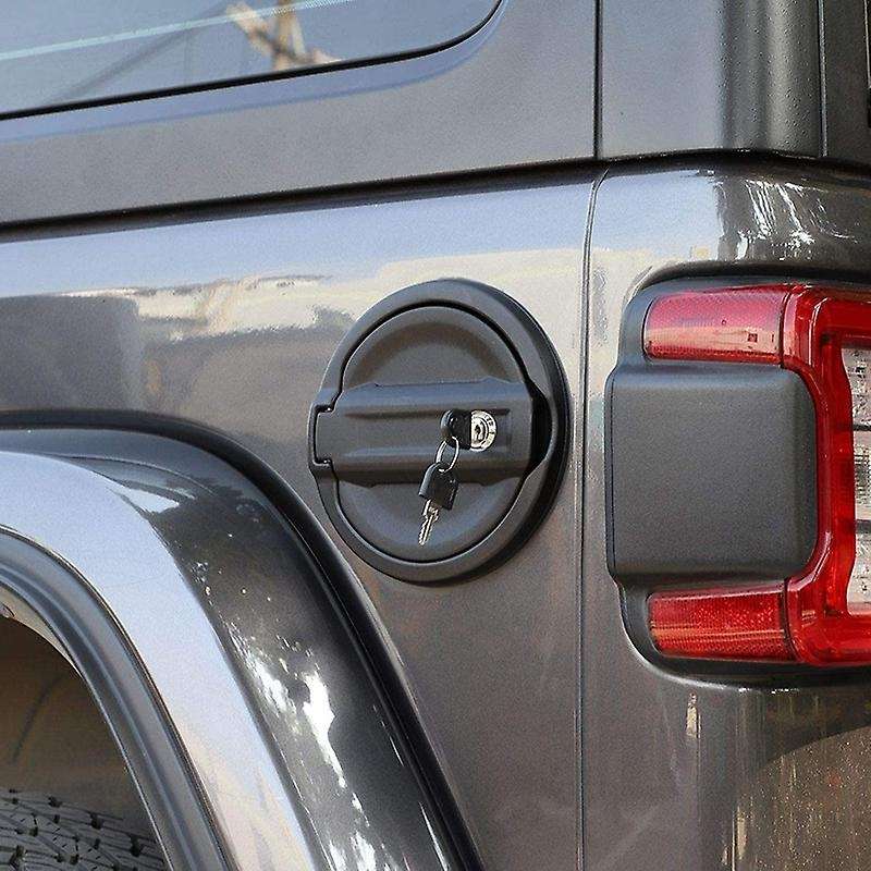 Gas Cap Cover, Locking Fuel Door for 2018-2020 Wrangler JL & Unlimited Sport 2-Door 4-Door