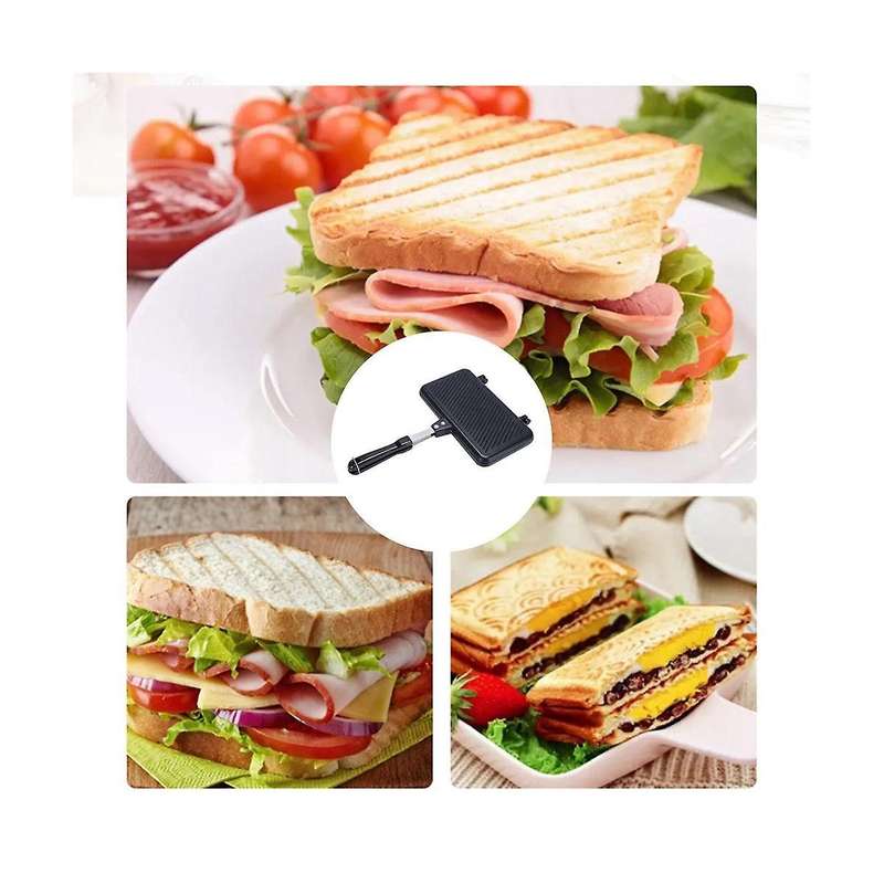 Gas Non-stick Sandwich Maker Bread Toast Breakfast Machine Pancake Baking Barbecue Oven Mold Mould