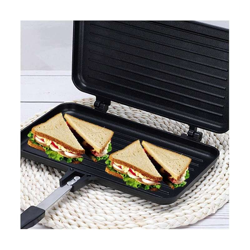 Gas Non-stick Sandwich Maker Bread Toast Breakfast Machine Pancake Baking Barbecue Oven Mold Mould