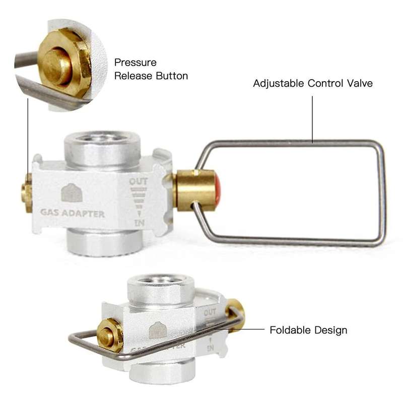 Gas Saver Plus Gas Convertor Shifter Refill Flat Tank Conversion Adapter Camping Gas Adaptor Valve K