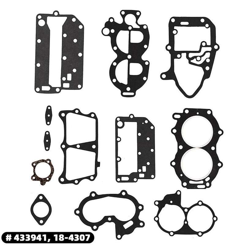 Gasket Kit Powerhead for /evinrude 25/35hp 2cyl X-ref 433941 18-4307