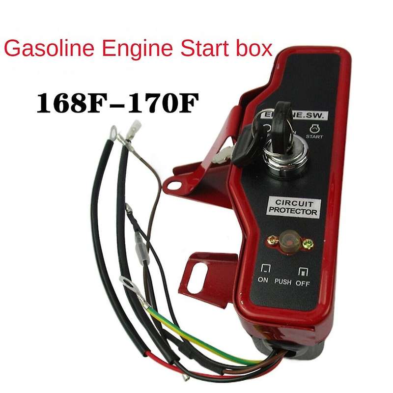 Gasoline Engine Water Pump F Electric Start Key Control Switch Control Box 168f/170f Tillage Engine