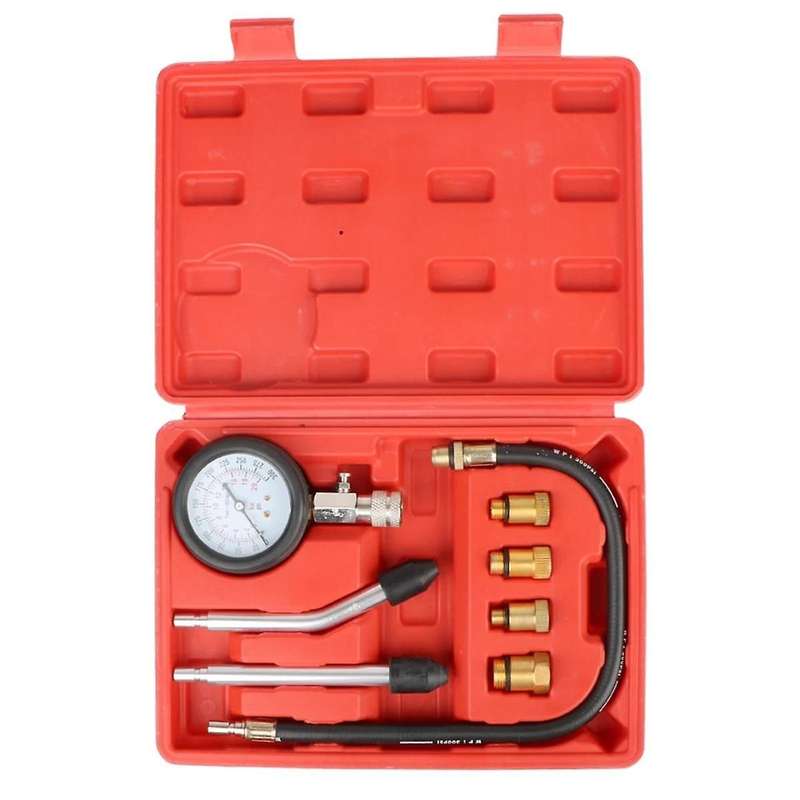 Gasoline Engine Compression Meter with M10 M12 M14 Adapter 0-300 PSI Pressure Gauge Automotive Cylin