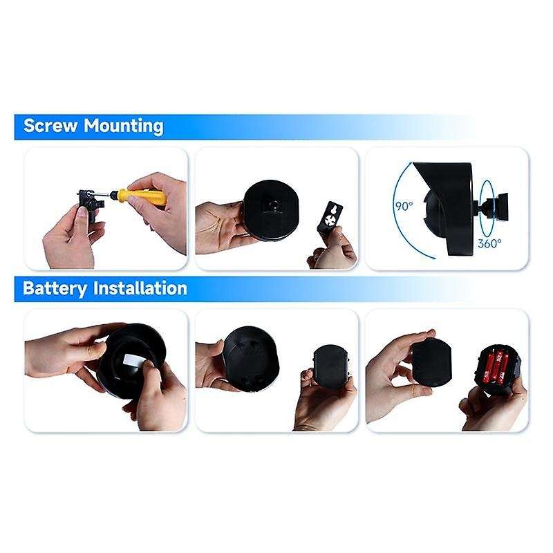Gate Entry Visitor Door Bell Chime Alert Alarm AC110-240V Wireless Motion Sensor Doorbell Chime(A)EU