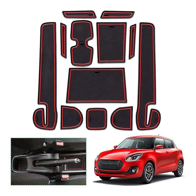Gate Groove Pad for Swift 2017-2021 Accessories Car Door Slot Mats Console Cup Holder Coaster for Ca