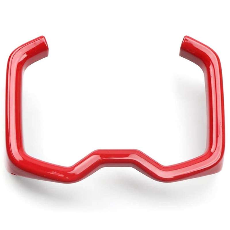 Gear Console Water Cup Frame Cover Trim Decoration for 2019 Car Interior Accessories ABS, Red