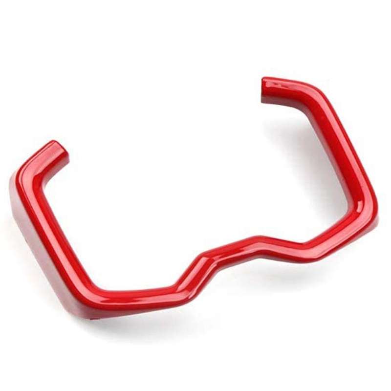 Gear Console Water Cup Frame Cover Trim Decoration for 2019 Car Interior Accessories ABS, Red