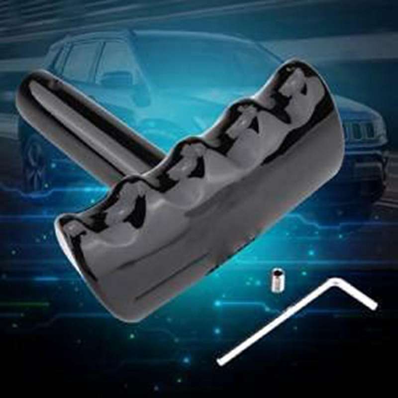 Gear Knob T-Handle Shape Car Gear Shift Lever Knob Head Shifter for Charger Black