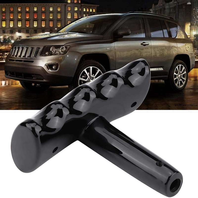 Gear Knob T-Handle Shape Car Gear Shift Lever Knob Head Shifter for Charger Black