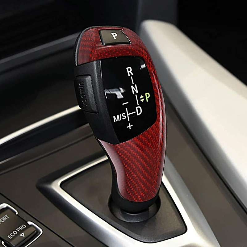 Gear Leaver Trim Carbon Fiber Gear Head Cap Sticker Interior for - F20 F22 F23 F30 F34 F35 2012-2018