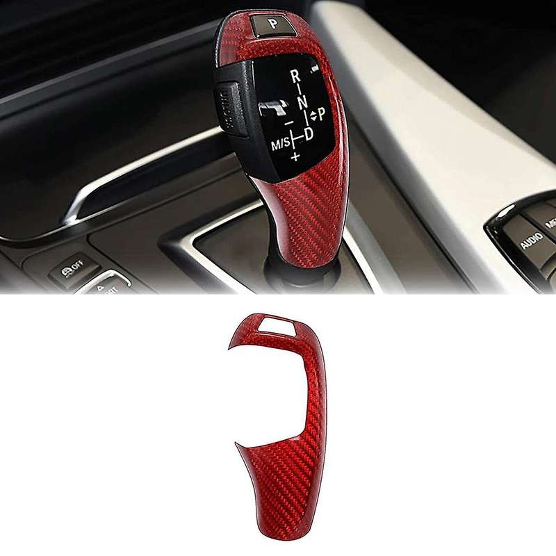 Gear Leaver Trim Carbon Fiber Gear Head Cap Sticker Interior for - F20 F22 F23 F30 F34 F35 2012-2018