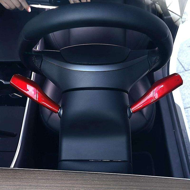 Gear Shift Cover Steering Wheel Accessories ABS Interior Decorative Frame for Model 3/Y 2017-2021 Re