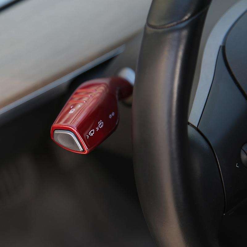Gear Shift Cover Steering Wheel Accessories ABS Interior Decorative Frame for Model 3/Y 2017-2021 Re