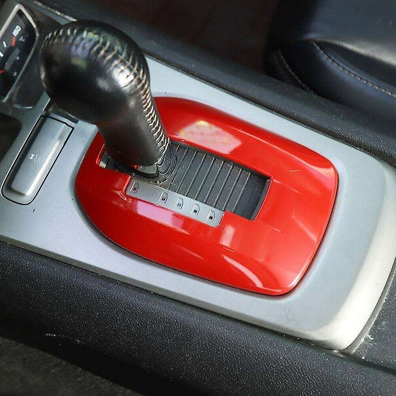 Gear Shift Box Panel Frame Trim Cover Sticker ABS for 2010 2011 2012 2013 2014 2015, Red
