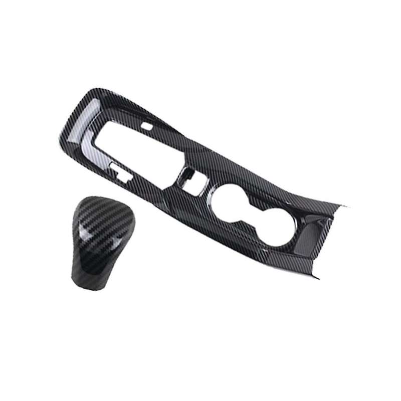 Gear Shift Knob Console Panel Trims Cover Cup Holder Sticker Accessories for 2020-2022, Abs Carbon