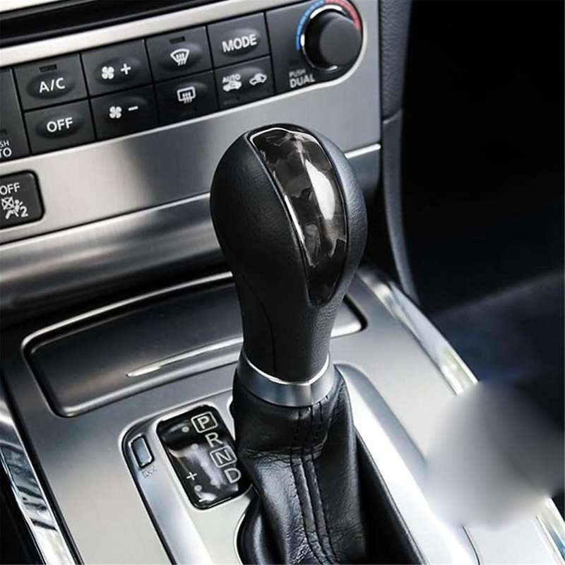 Gear Shift Knob Cover Carbon Fiber for G37 G35 G25 Q40 FX35 FX37 Center Console Shifter Stick Cove T