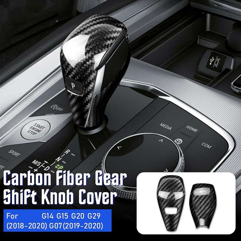 Gear Shift Knob Cover Carbon Fiber Trim for G20 G14 G15 G28 2018-2020 G07 19-20