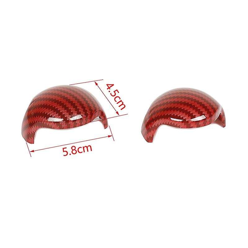 Gear Shift Knob Cover Trim for 2015 2016 20217 2018 2019 2020 Interior Accessories (Red Carbon Fiber