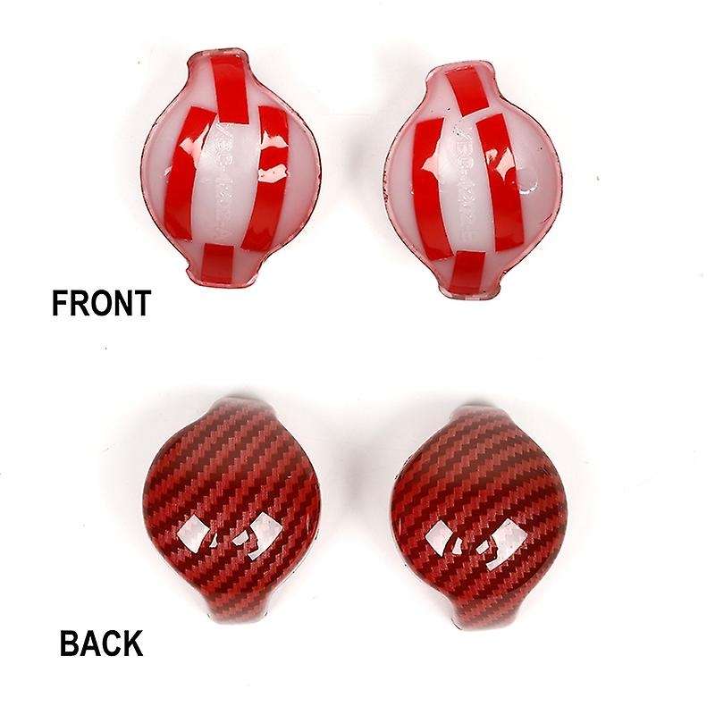 Gear Shift Knob Cover Trim for 2015 2016 20217 2018 2019 2020 Interior Accessories (Red Carbon Fiber