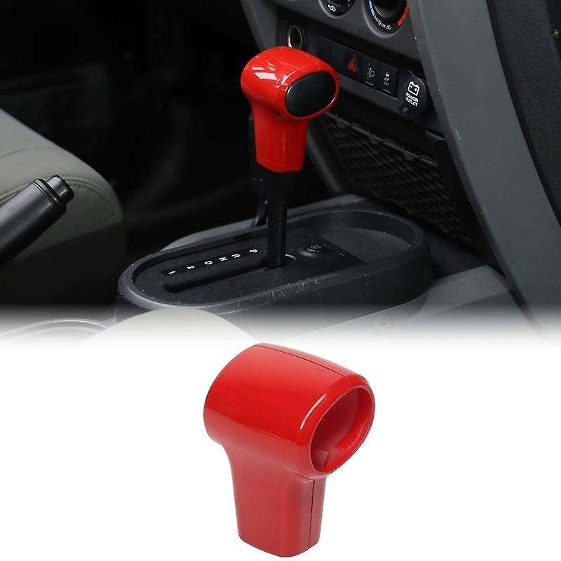 Gear Shift Knob Handle Cover ABS Interior Accessories for 2007-2010 JK JKU Sport X Red