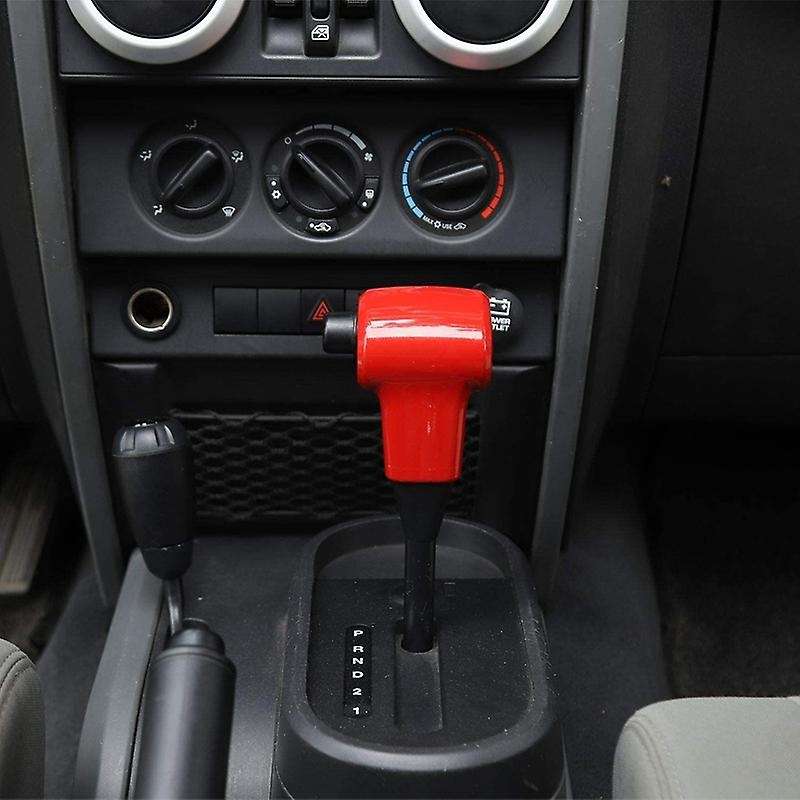 Gear Shift Knob Handle Cover ABS Interior Accessories for 2007-2010 JK JKU Sport X Red