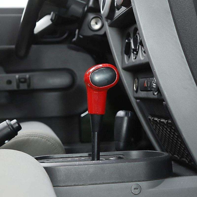 Gear Shift Knob Handle Cover ABS Interior Accessories for 2007-2010 JK JKU Sport X Red