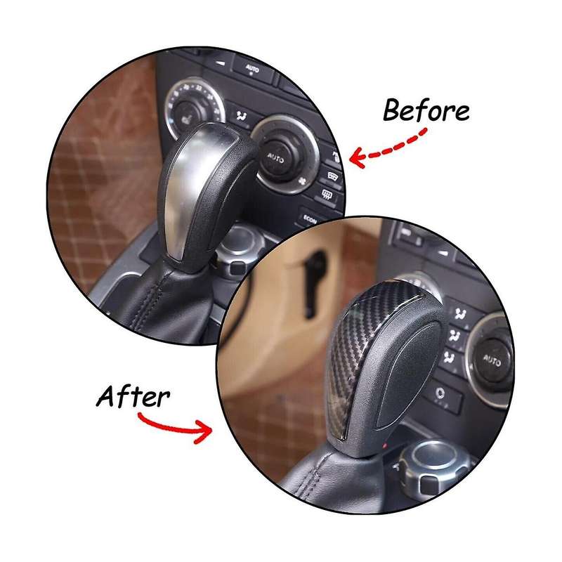 Gear Shift Knob Head Cover Decorative Stickers Carbon Fiber for 2 2007-2012 Accessories