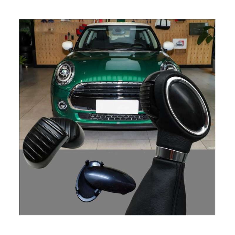 Gear Shift Knob Panel Cover Handball Plated Decorative Ring Cap Repair Kit for F54 F55 F56 F57 F60