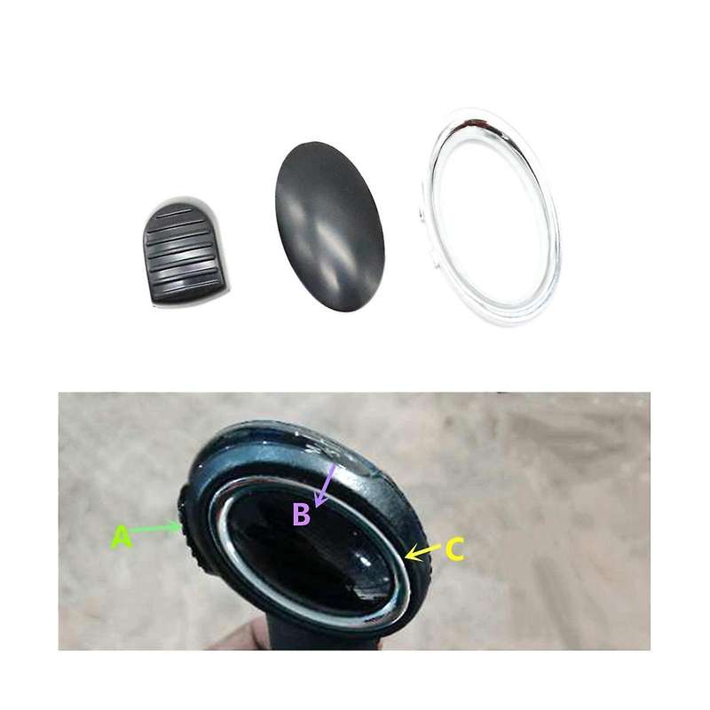 Gear Shift Knob Panel Cover Handball Plated Decorative Ring Cap Repair Kit for F54 F55 F56 F57 F60