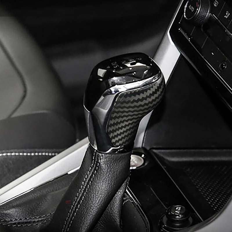 Gear Shift Knob Head Trim Cover Plate for Golf -- T- TAYRON Car Carcarbon Fiber Stickers