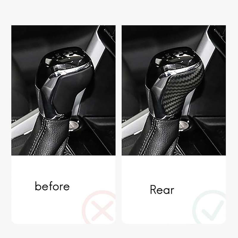 Gear Shift Knob Head Trim Cover Plate for Golf -- T- TAYRON Car Carcarbon Fiber Stickers