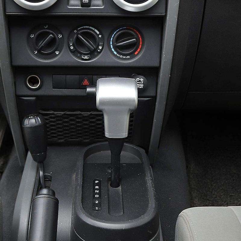 Gear Shift Knob Handle Cover ABS Interior Accessories for 2007-2010 JK JKU Sport X Silver