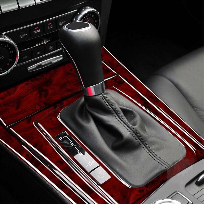 Gear Shift Panel Cover Kit Red Wood Grain for C-Class W204 2007-13