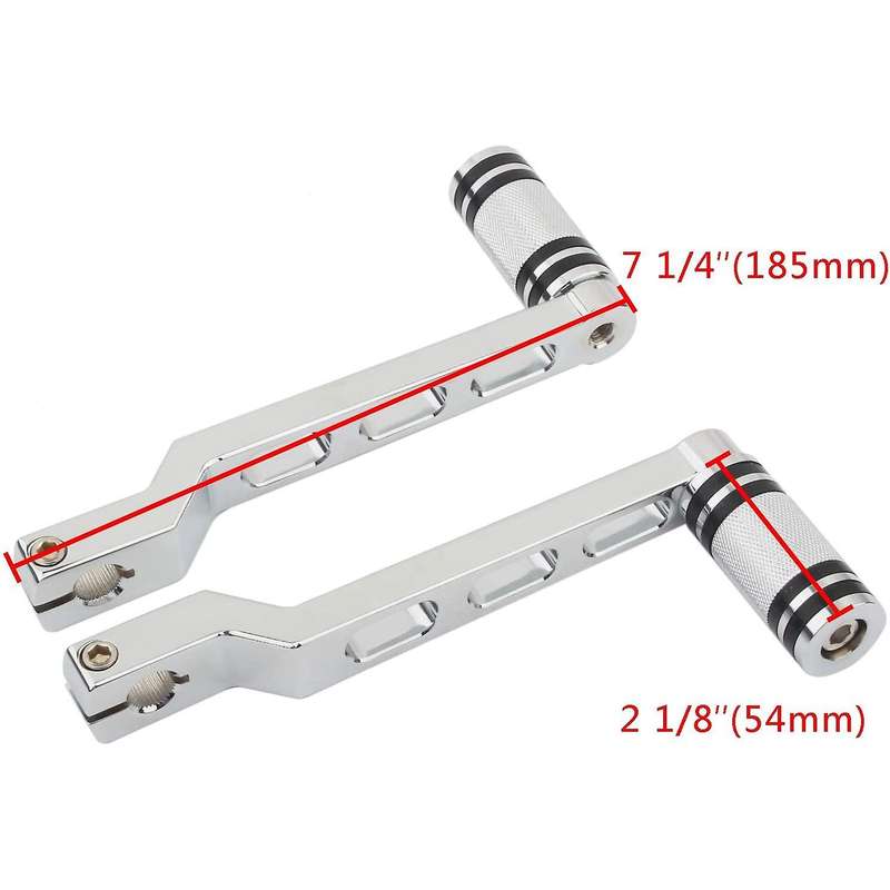 Gear Shift Lever Shifter Pegs Heel/Toe Silver Aluminum for Softail FLST Touring Road Glide