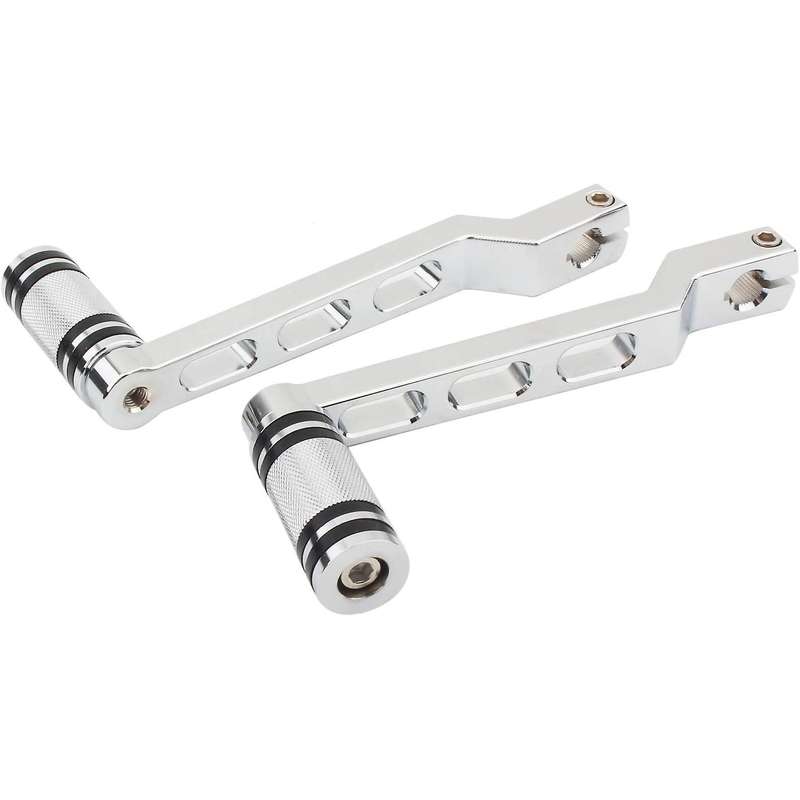 Gear Shift Lever Shifter Pegs Heel/Toe Silver Aluminum for Softail FLST Touring Road Glide