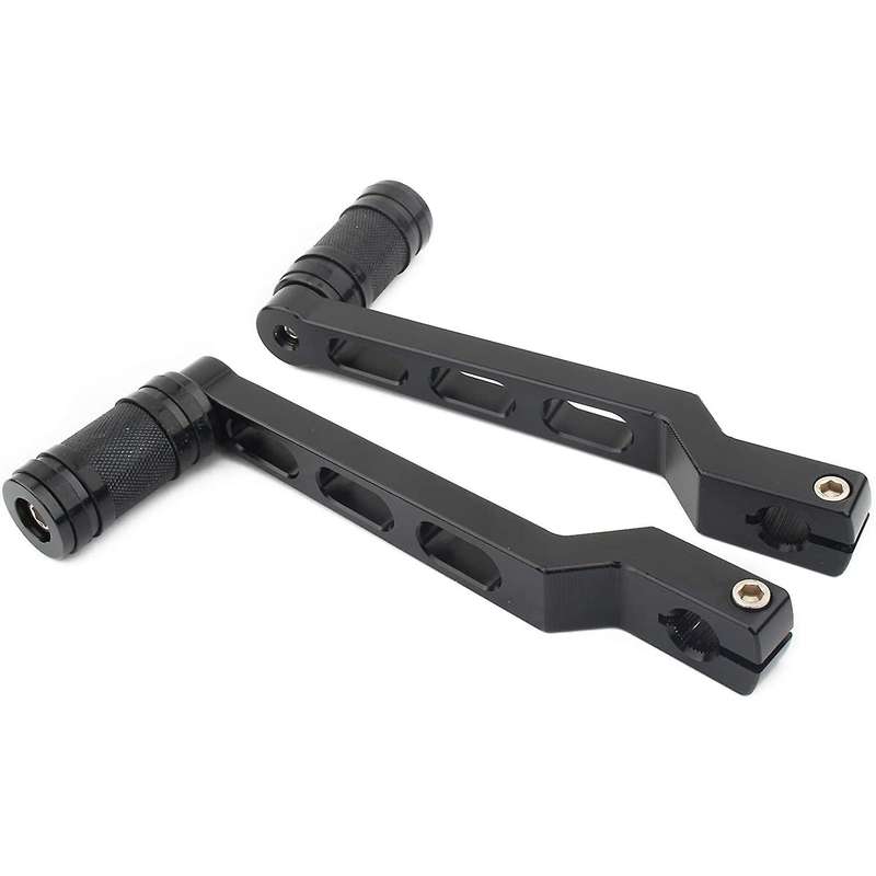 Gear Shift Lever Shifter Pegs Heel/Toe Black Aluminum for Softail FLST Touring Road Glide