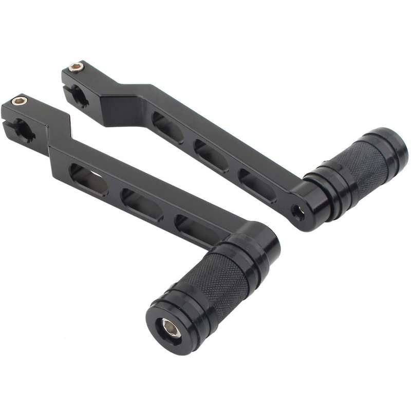 Gear Shift Lever Shifter Pegs Heel/Toe Black Aluminum for Softail FLST Touring Road Glide