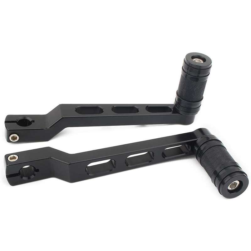 Gear Shift Lever Shifter Pegs Heel/Toe Black Aluminum for Softail FLST Touring Road Glide