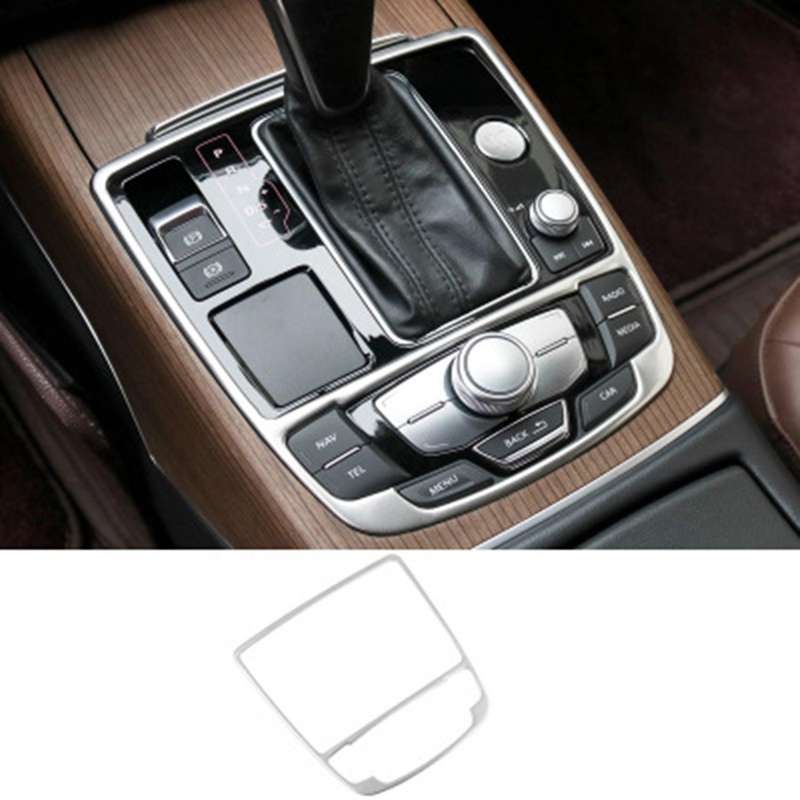 Gear Shift Panel Trim Frame Decorative Stickers for - A6 C7 A7 2012-2017 Car Accessories