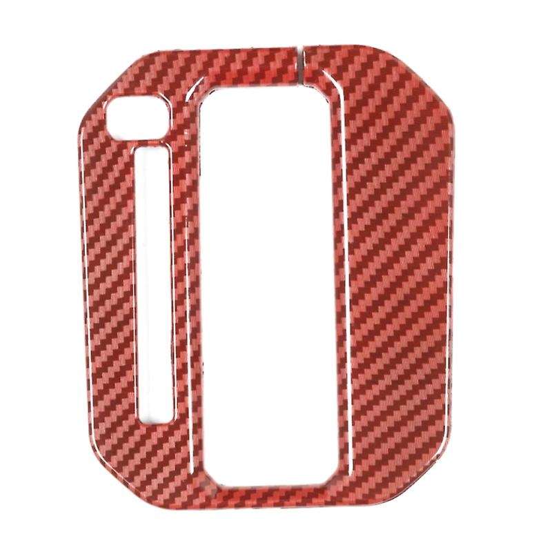 Gear Shift Panel Cover Trim Sticker for Jimny 2019-2020 JB74 JB64 LHD Car Accessories, Red Carbon Fi