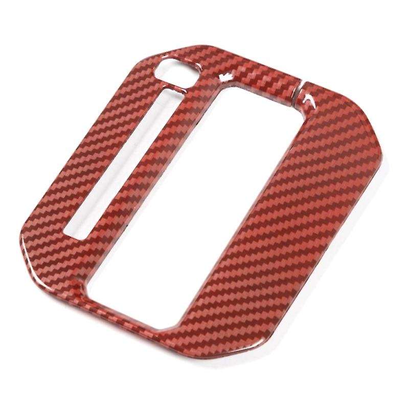 Gear Shift Panel Cover Trim Sticker for Jimny 2019-2020 JB74 JB64 LHD Car Accessories, Red Carbon Fi