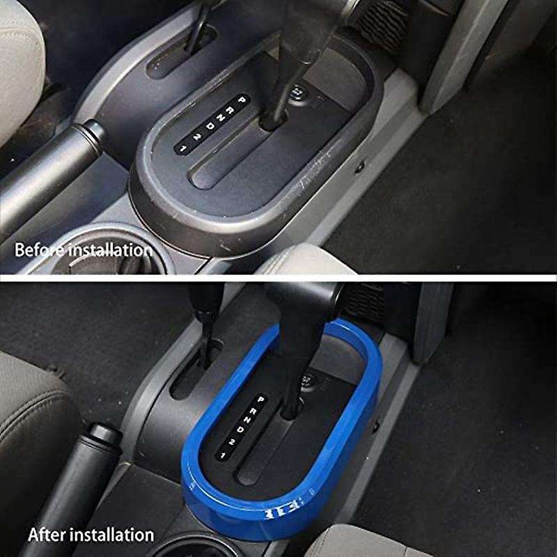 Gear Shift Panel Trim Cover Frame Bezel for JK JKU Sport X 2007-2010 Silver
