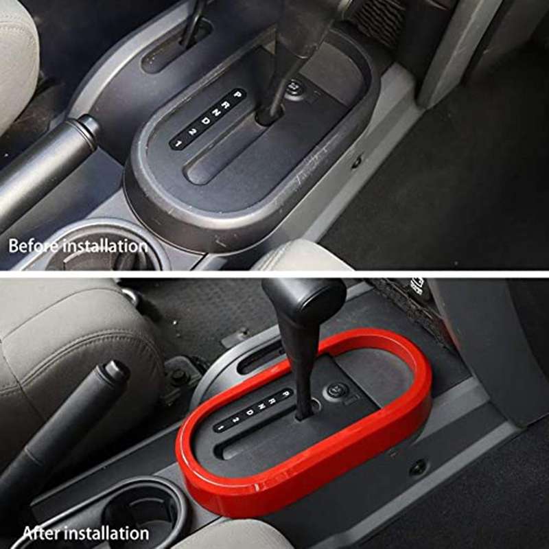 Gear Shift Panel Trim Cover Frame Bezel for JK JKU Sport X 2007-2010 Silver