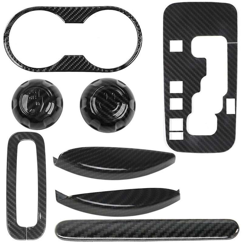 Gear Shift Trim Cover Kit Interior Accessories for Wrangler JK JKU 2011-2017 ABS Carbon Fiber 8PCS