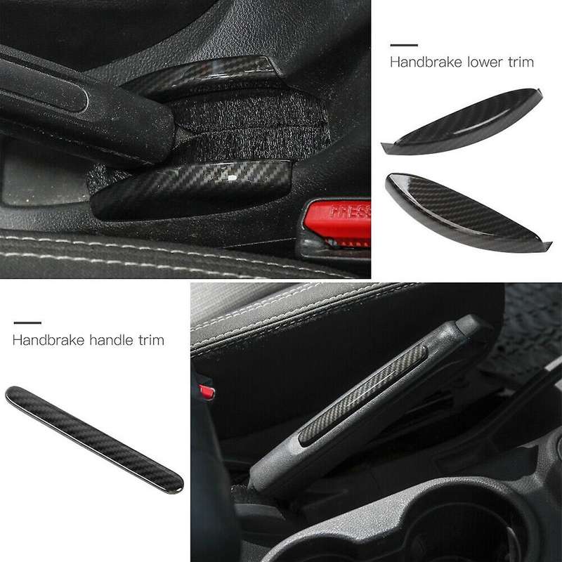 Gear Shift Trim Cover Kit Interior Accessories for Wrangler JK JKU 2011-2017 ABS Carbon Fiber 8PCS