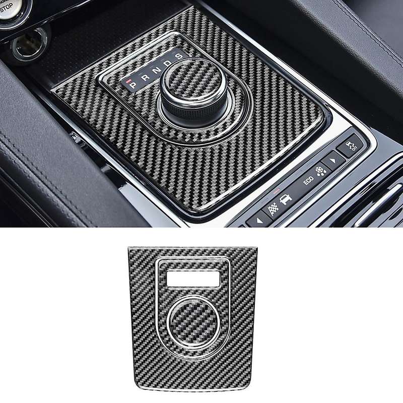 Gearbox Shift Insert Button Trim Cover Sticker Carbon Fiber for F-PACE XE XF 2016-2020 Accessories