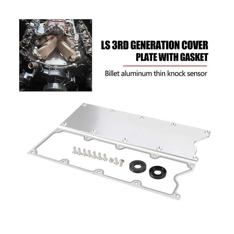 Gen 4 Valley Pan Cover Plate with Gasket Bolts Kit for Lsx Ls1 Lm7 Lr4 Lq4 Ls6 L59 Lm33 Lq9 Lm4, 1