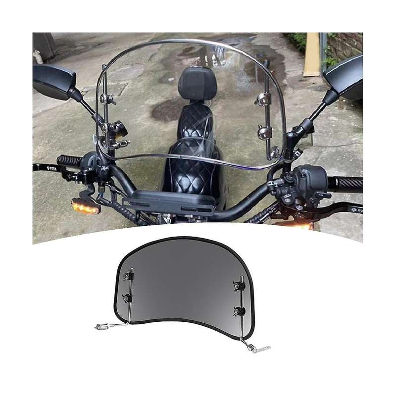 General Motorcycle Retro Modified Oval Transparent Windshield Suitable for New Continent S07 Electr