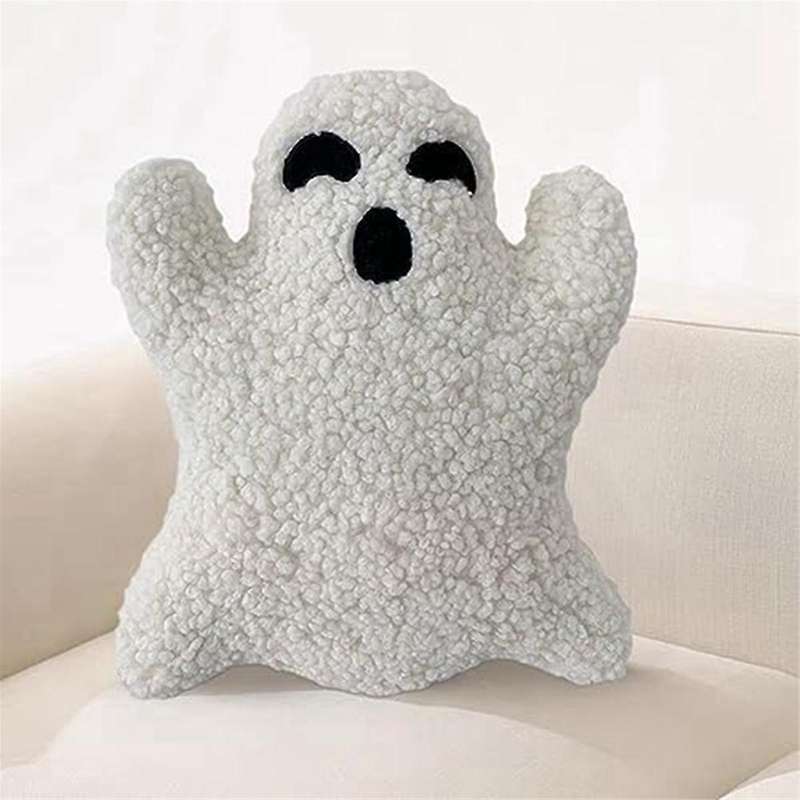 Ghost Throw Pillows,Halloween Decoration Spooky Pillow, Cute Ghost Plush Ghost Shaped Pillow, Ghost